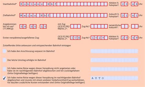 Bahncard Online-Formular